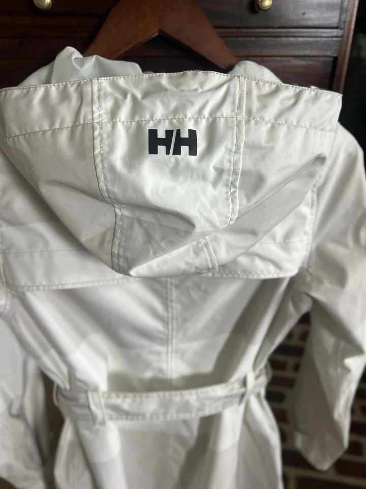 Chaqueta HELLY HANSEN Mujer XS Crema y Blanco Rayas LYNESS SHELL Con Capucha Foto 4 de 4