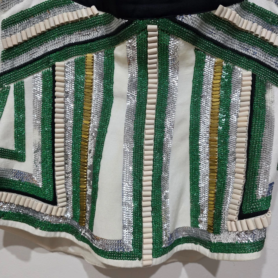 Sass & Bide Baker Boys Beaded Top Size 10 Hand Embellished Designer Tank Sequin - Image 3 of 4