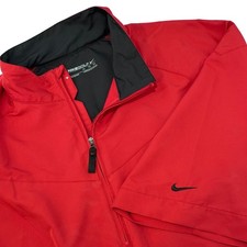 Nike Golf Wind Half Zip Pullover Red Black Short Sleeve XL Mens