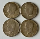 4 1964 JFK Kennedy Half Dollars .90% Silver (3 No Mint Mark, 1 Denver) Lot