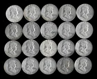 Franklin Half Dollar Roll (20 Coins)  90% Silver (1949-63) Lot A33