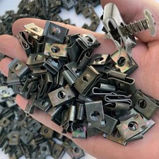 Car Metal U Type Screw Clips Fastener Set Fender Bumper Trim Panel