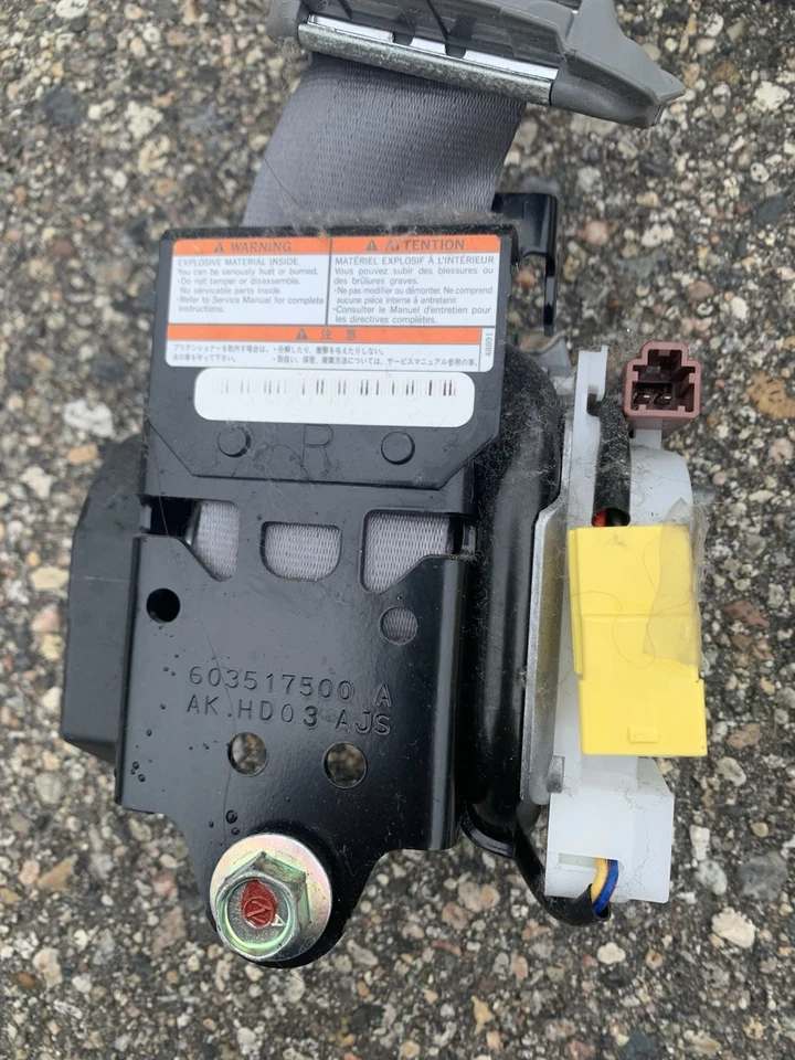 Cinto de segurança dianteiro direito do passageiro Acura TL 2004 2005 2006 2007 2008 CINZA FABRICANTE DE EQUIPAMENTO ORIGINAL - Imagem 4 de 4