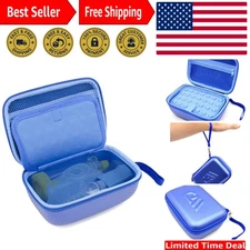 Blue Travel Case Bag Compatible with Asthma Inhaler, Masks, Spacer Chamber - ...