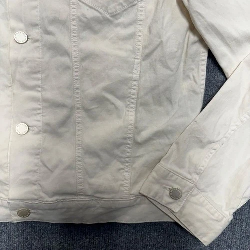 Monfrere Men’s Dean Jacket Vintage Blanc Linen Blend Twill Trucker Jacket image 4