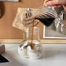 1pc Funny Glass Butt Shape Cup Transparent Beer Coffee Party Bar Beverage Mug