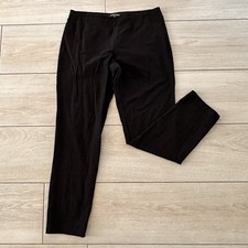 Eileen Fisher Crepe Pull On Pants MEDIUM Minimalist Slim Washable Stretch