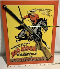 Daisy Red Ryder Cowboy Carbine-Metal Sign-16โ-Made in USA- Vintage