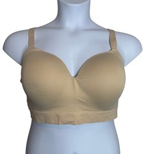 Truekind Supportive Comfort Wireless Shaping Bra Beige/Chai Size 2XL