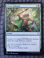MTG ELVEN AMBUSH RARE UNCOMMON MAGIC THE GATHERING ELF COMMANDER CARD