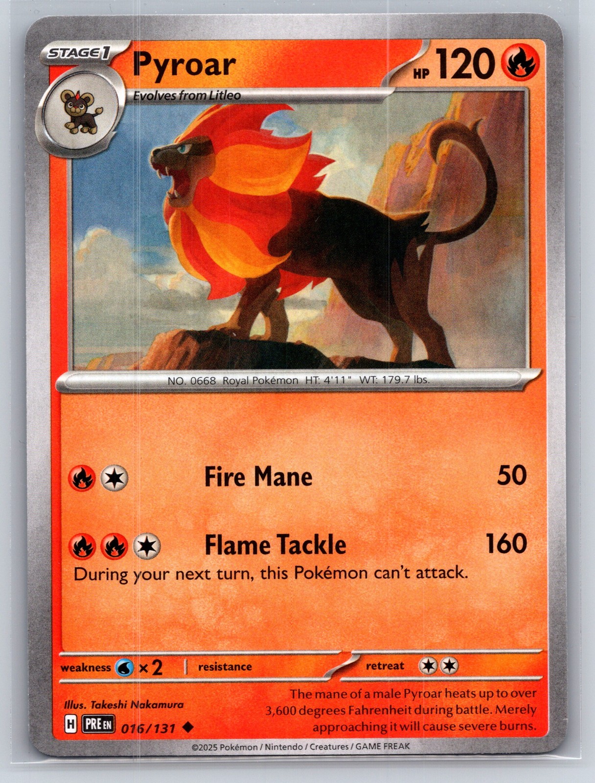 Pyroar Pokemon SV: Prismatic Evolutions #016/131