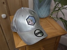 Image of OFFICIAL DISNEY FROZEN 2 ELSA SILVER FOIL PRINT STRAPBACK BASEBALL CAP - BNWT