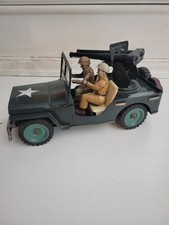 Tin Friction Toy Combat Jeep 2 Men Japan