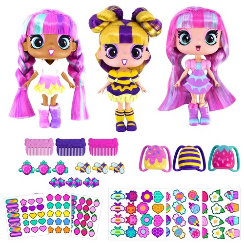DECORA GIRLZ 5" Dolls -3 Pack B - Blossom, Buzzy, and Sweetie | Fashion Dolls...