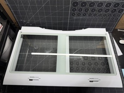 Samsung Refrigerator Crisper Frame With Glass P#DA97-12727A