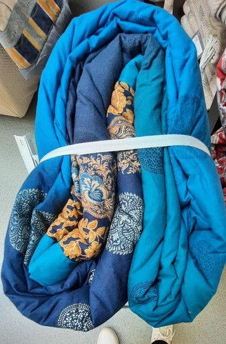 Coperta plaid matrimoniale Granfoulard Bassetti Pallavicino blu - Picture 4 of 4