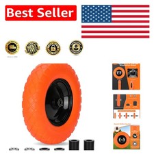 High-Quality 16" Wheelbarrow Tires - 400 lbs Load Capacity and All-Season Use