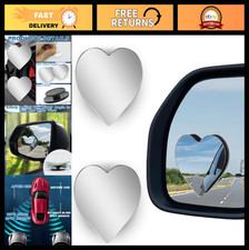 2Pcs Heart Shaped Blind Spot Mirrors - Adjustable Wide Angle Convex Car Accessor