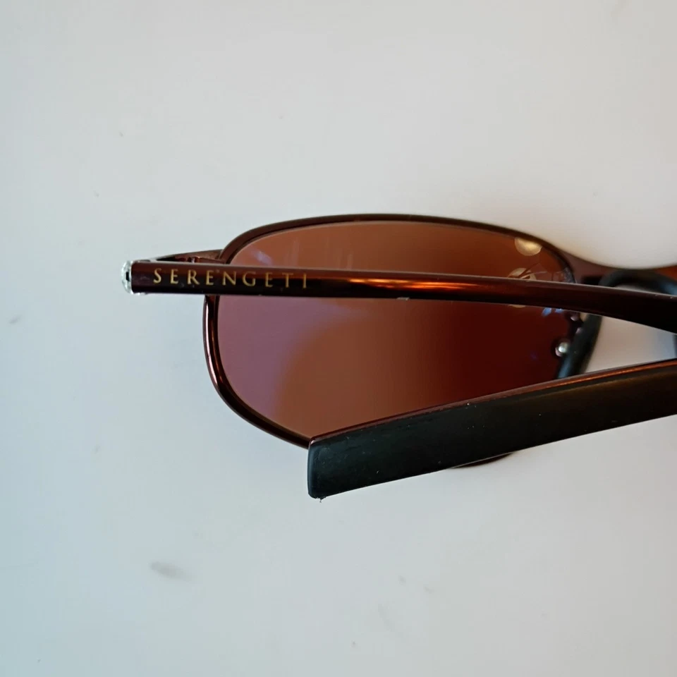 Gafas de sol Serengeti RARAS Corsa 6874 bronce envolventes lentes marrones 130 Italia rayadas Foto 4 de 4