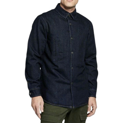 Slate & Stone Mens Quilted Denim Shirt Jacket Size Large Rugged Heritage Outdoor