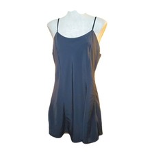 90s Black Slip Dress Short Adjustable Straps Size L "the lingerie collection"