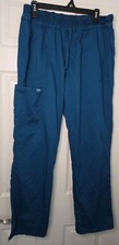Women's Scrub Bottoms Cherokee Sz L Pants Drawstring  Elastic Waist Teal EUC