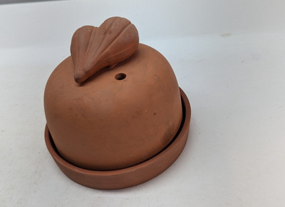Vintage Fox Run Terracotta Pottery Domed Lidded Garlic Roaster Baker Taiwan 4.5''