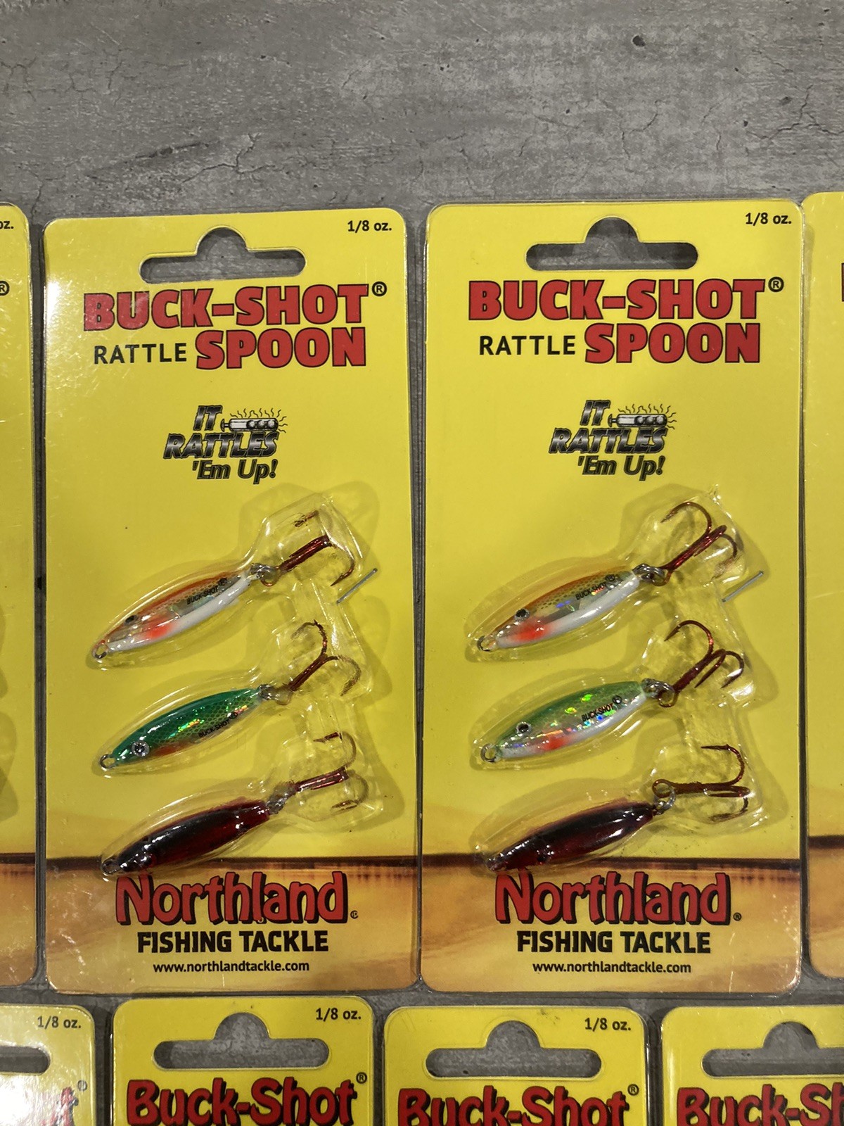 Lot of 44 Northland Buck-Shot Rattle & Glass Spoons - 1/8 oz Size - Mixed Colors - Image 4