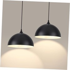 Black Pendant Lights Kitchen Island 2 Pack, 11.8 11.8in-2 Packs Black White
