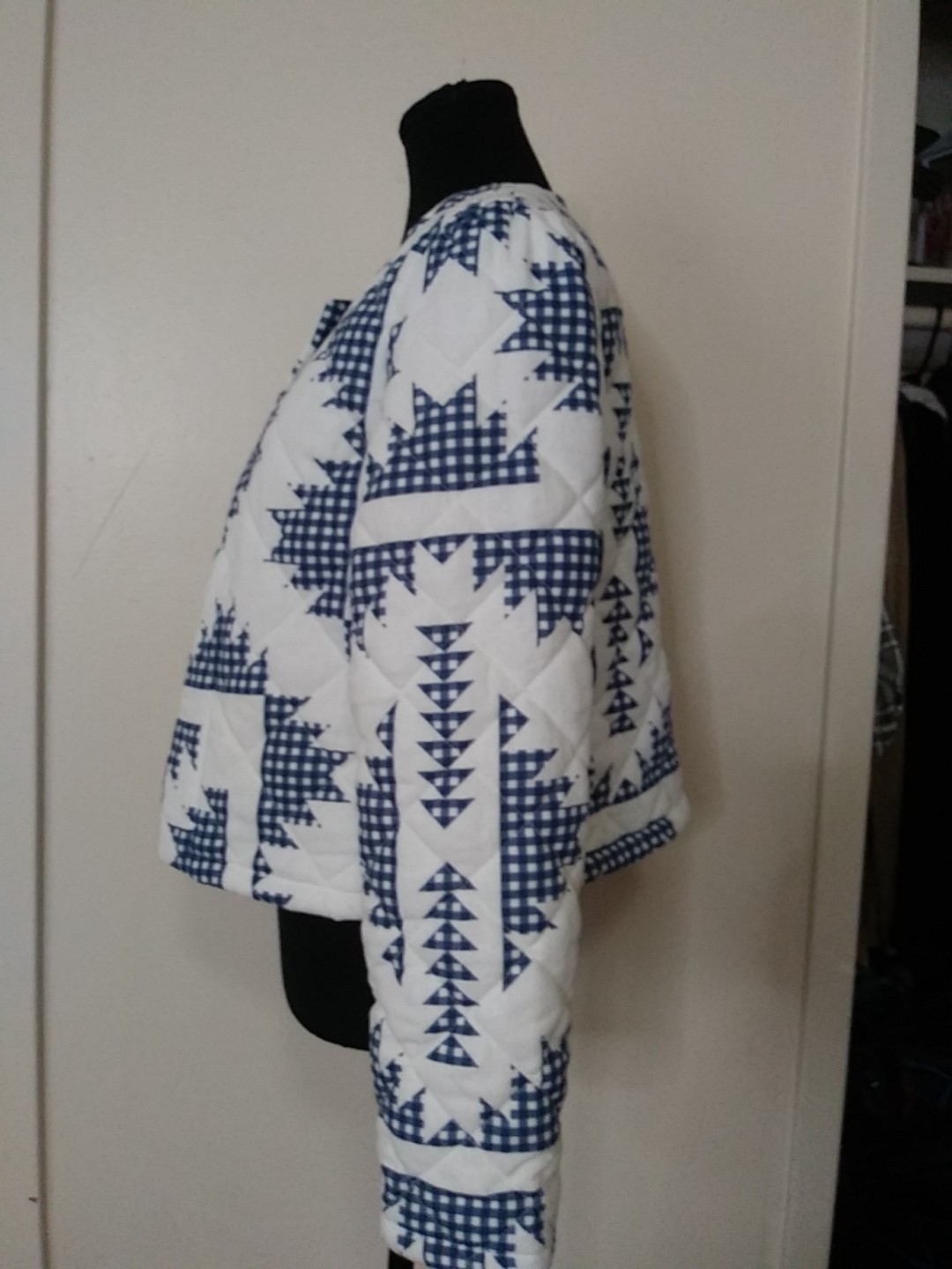 Caroline Constas Quilted Gingham Patchwork Jacket… - image 6