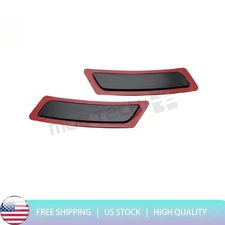 Front Bumper Reflectors L+R Black For 2011-2016 BMW F10 5 Series 63147203265