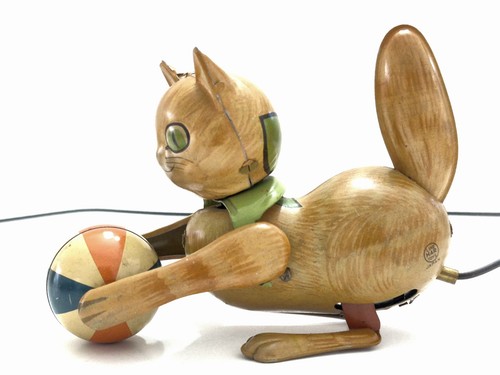 Vintage Linemar Marx Jumping Cat Toy 5" Remote Control In Original Box Japan - Picture 5 of 21