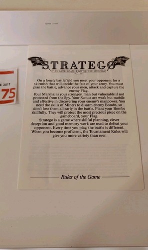 Vintage 1987 Stratego Military Board Game By Parker. Complete. Good Condition - Picture 7 of 13