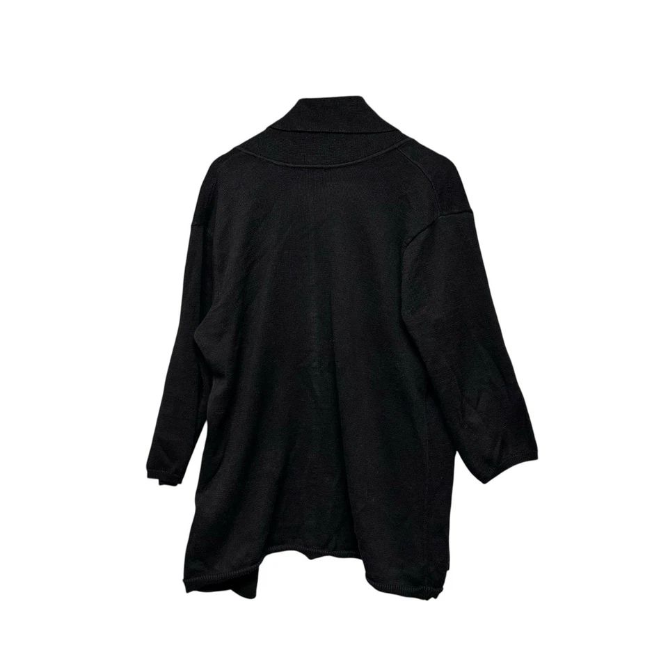 Cárdigan Talbots Mujer Talla XL Frente Abierto Manga Larga Acanalado Tejido Negro Mínimo Foto 2 de 4