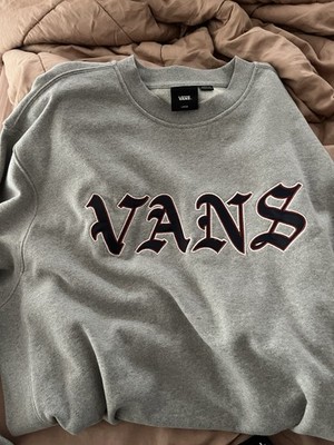 VANS Men's Long Sleeve Embroidered Pullover Sweatshirt Size L, Gray