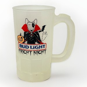 Vtg Spuds MacKenzie Bud Light Fright Night Plastic Beer Stein -Glows In The Dark