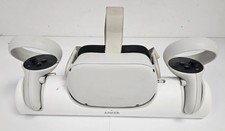 Meta Oculus Quest 2 128GB VR Headset With Controllers & Anker Charge Dock Bundle