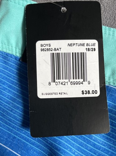LHurley Boy’s Boardshorts Youth Size 18/29” Trunks Neptune Blue NWT - Picture 4 of 4