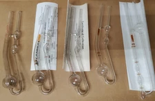 5 pcs Cannon Fenske Calibrated Uncalibrated Viscometers Sizes 200, 400, 500, 650