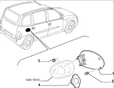 46510899 - 735320532 - 735331282 Sportello FIAT Multipla 1998/2010