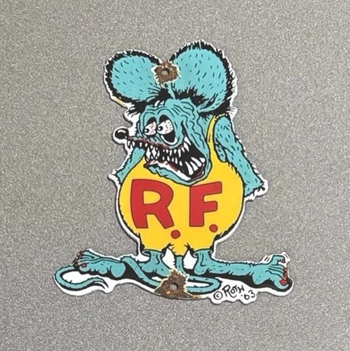 VINTAGE 1963 RAT FINK ROTH PORCELAIN SIGN CAR GAS TRUCK OIL MOTORCYCLE