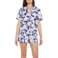 Gap Women's 2-Piece Woven Pajama Set Size Small Blue
