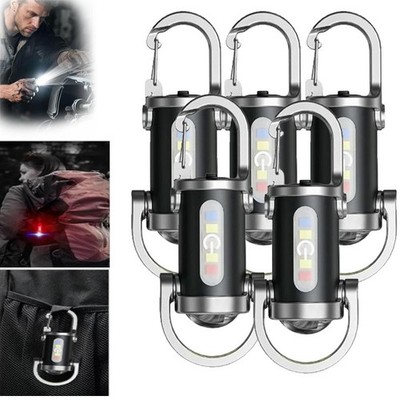 1 -5pcs Super Bright LED Mini Flashlight USB Rechargeable Pocket Keychain Torch 