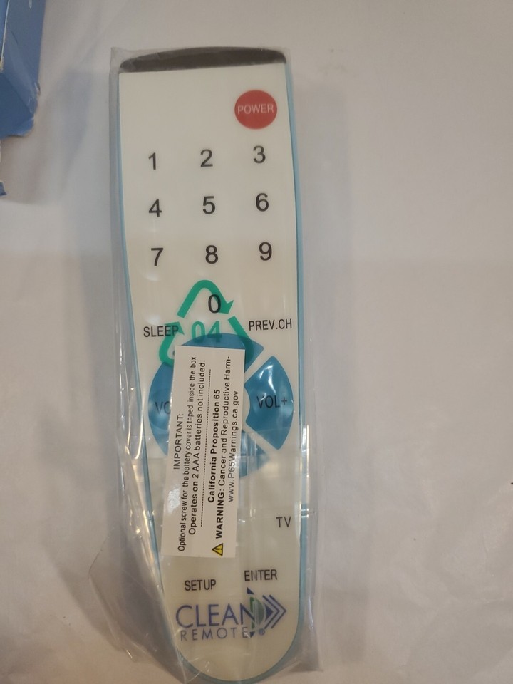 Clean Remote CR1 TV Remote Control Spill Resistant | eBay