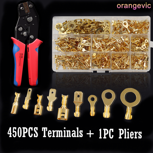 450PCS Ring Type Cable Wire Connector Non-Insulated 2.8/4.8/6.3mm Crimp Terminal - Picture 13 of 15