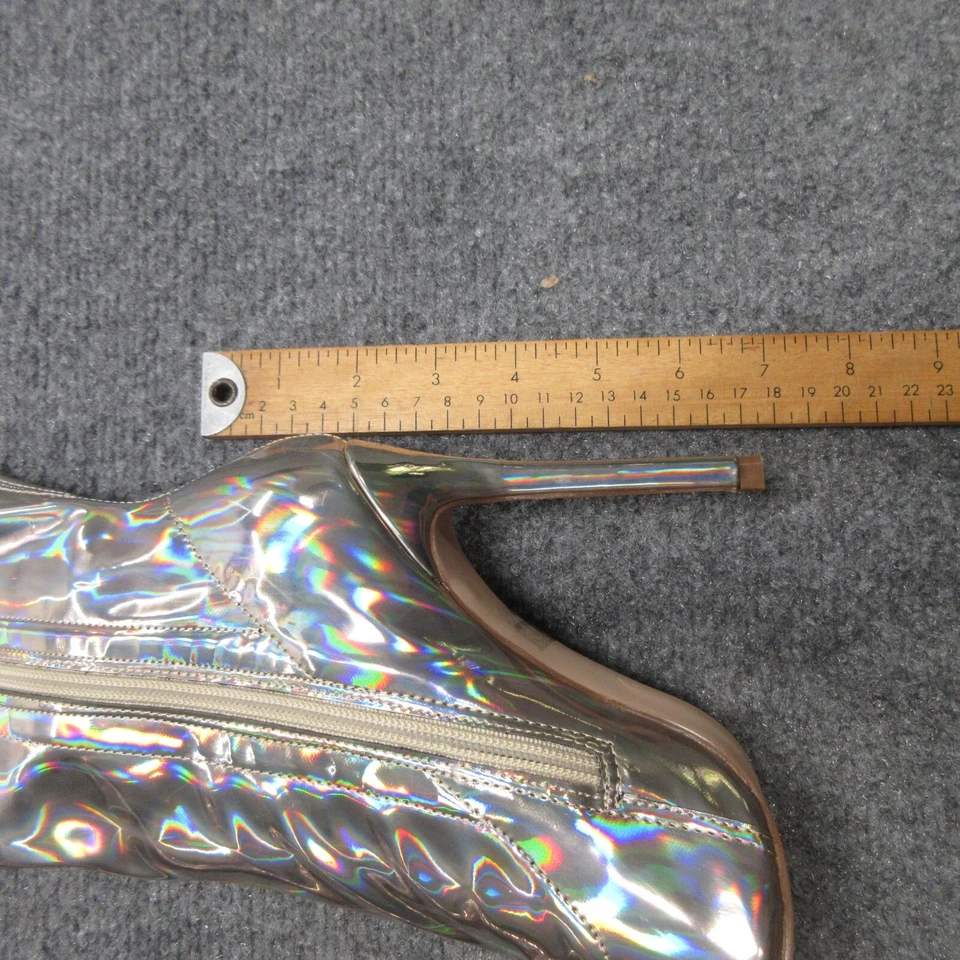 Botas hasta el muslo Lemon Drop by Privileged Feather para mujer 7 doradas metálicas plateadas Foto 4 de 4