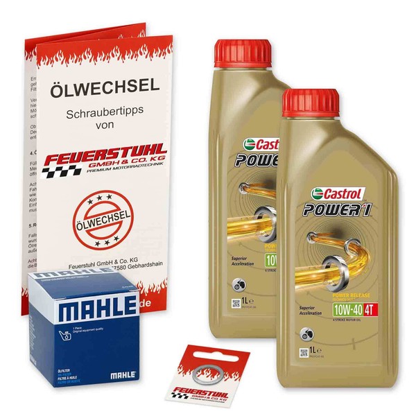 Honda Forza 350 (NF10) 21-23, Castrol 10W40 ÖL + Mahle ÖLfilter, MotoröL Set-image