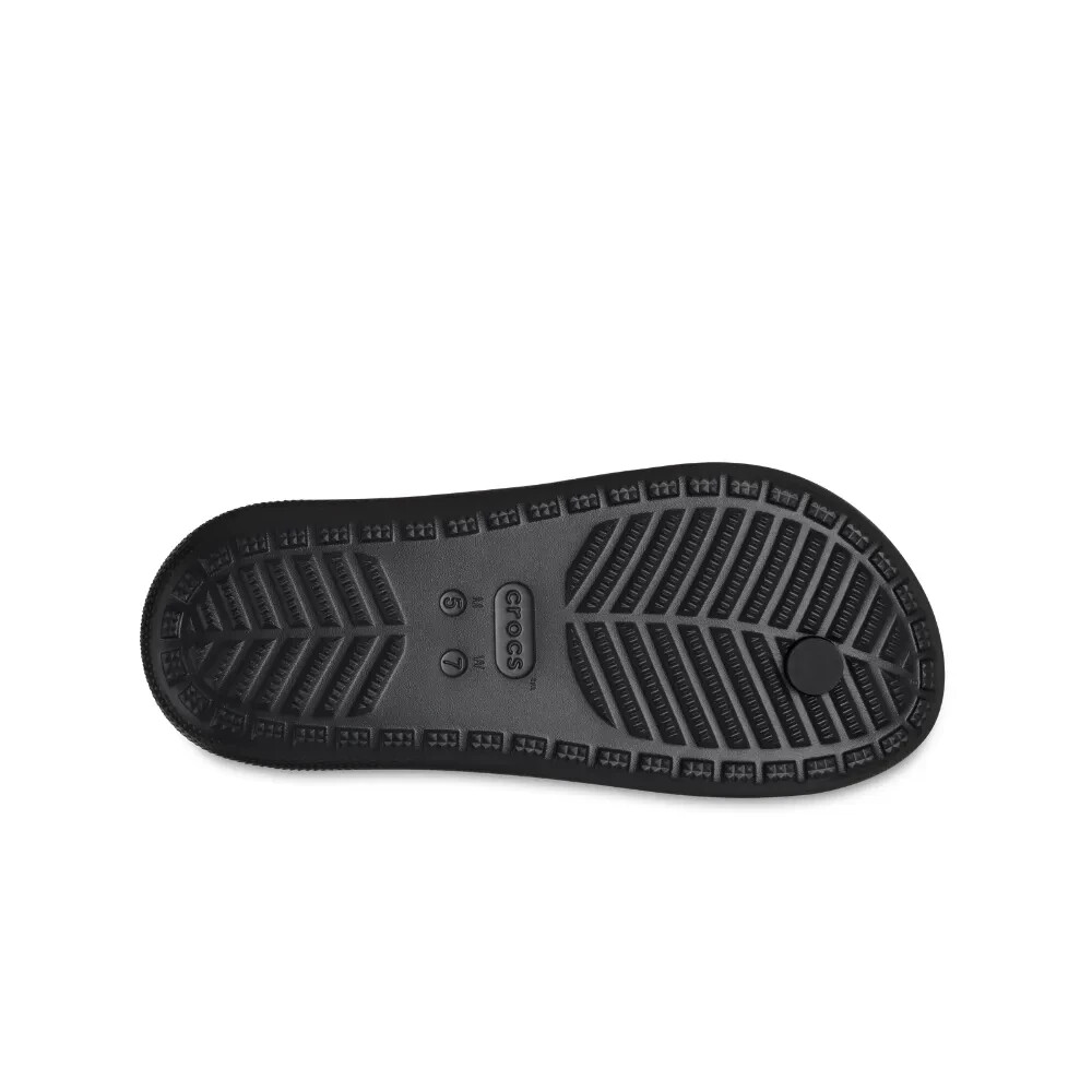 Crocs Classic Flip v2 Thong Sandals Mens 9 Black Beach Summer