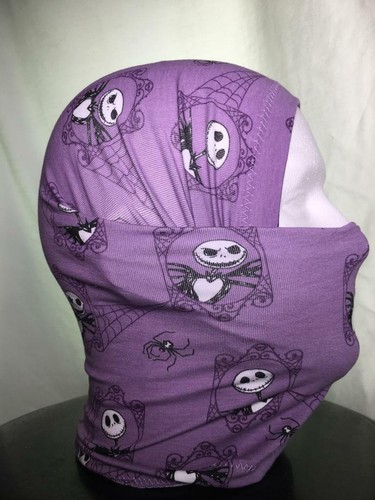 Baumwolle Gesichtsschutz Hals Gamasche Gesichtsmaske Buff Gesichtsbedeckung Totenkopf Lila - Bild 4 von 9