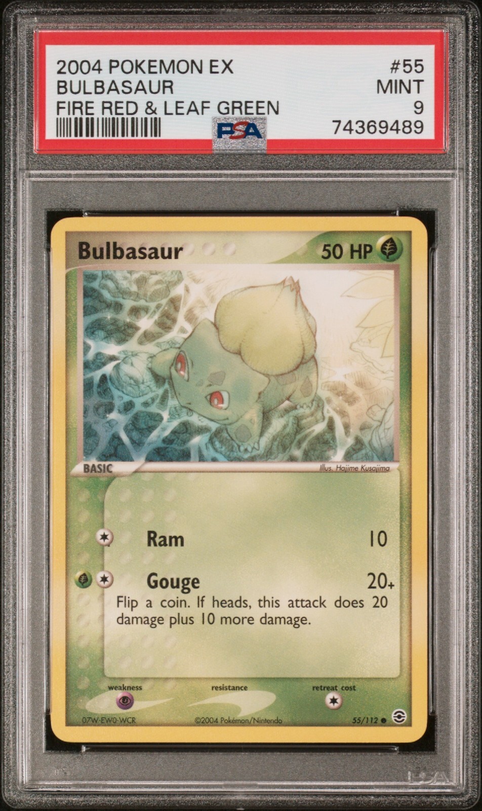 Pokemon - Bulbasaur 55/112 - Common - EX Fire Red & Leaf Green - PSA 9 - Mint